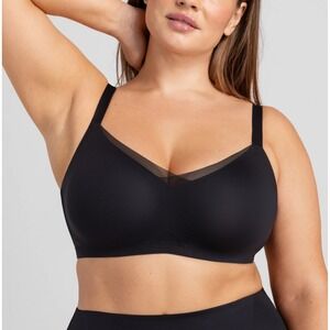 Honeylove Women's Sz 2X Black Wireless Liftwear CrossOver Bra Support Adjustable